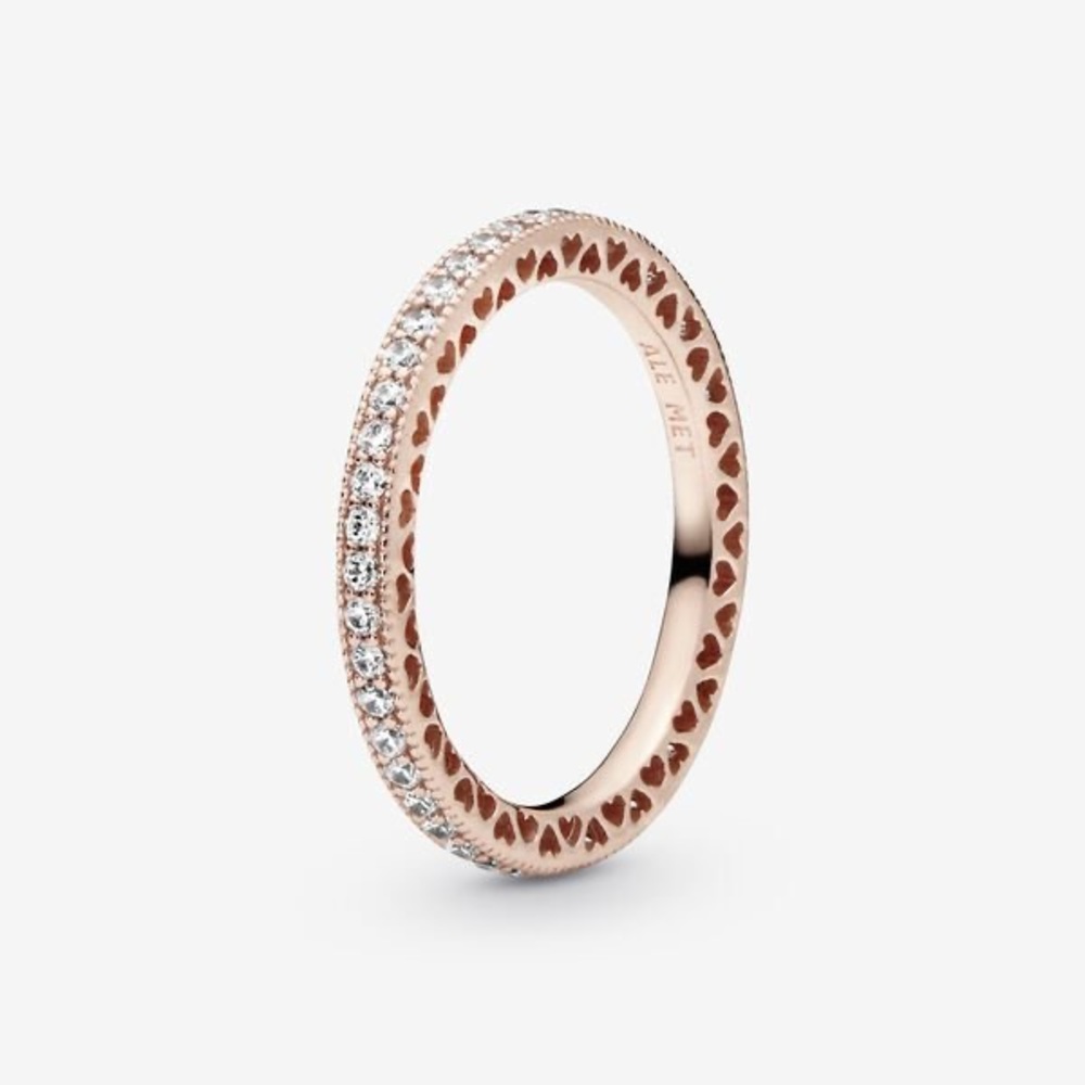 Pandora Sparkle and Hearts Ring size 6 (52)